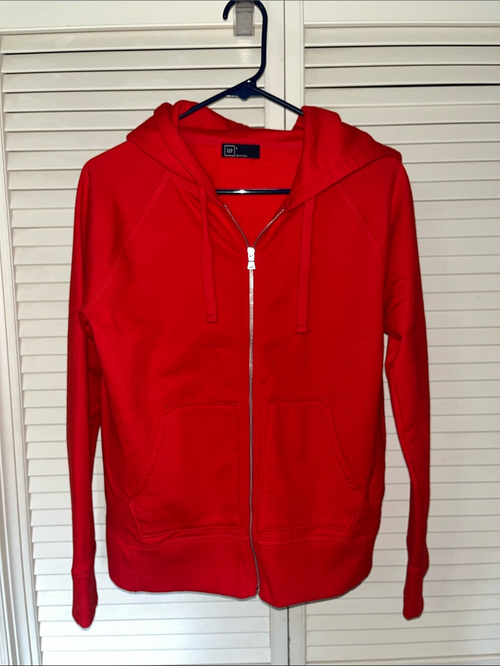 GAP Bright Red Zip Hoodie with Hood